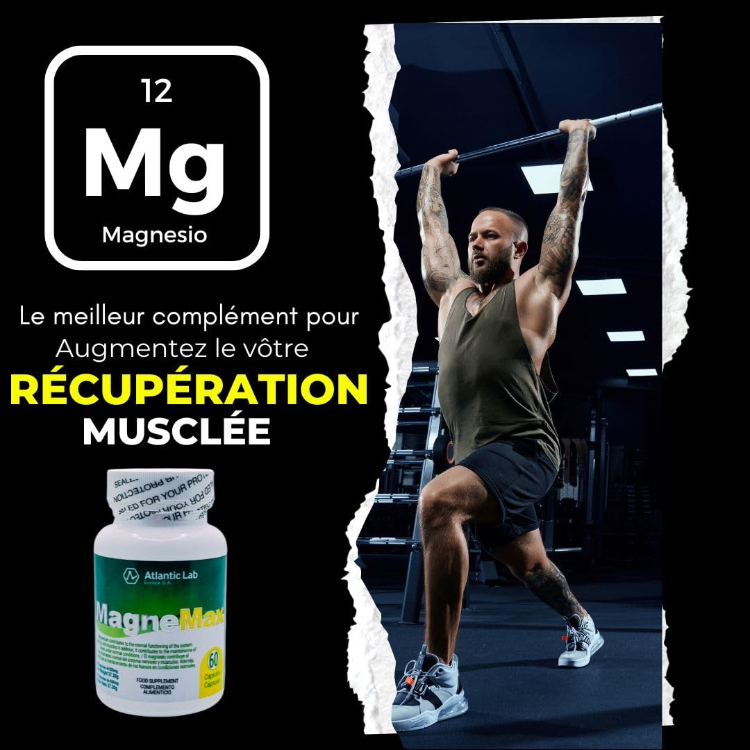 Atlantic Lab Corporation Magnemax Fast Absorption Magnesium Chloride, Malate, Glycinate and Threonate Combination Capsules, 60 Count