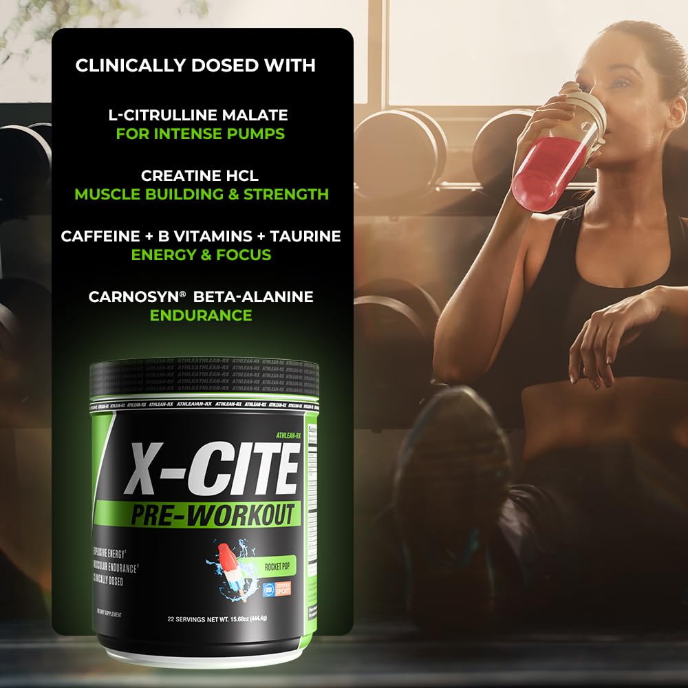 ATHLEAN-RX X-CITE Pre-Workout Powder 15.61 Ounce