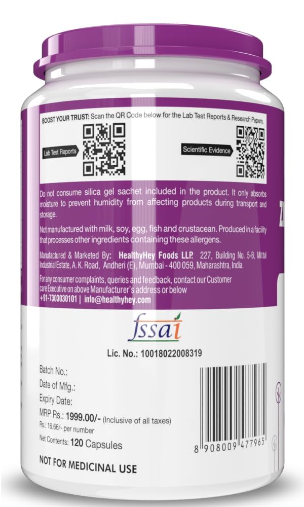 Generic Zinc Methionine Plus Copper Capsules, 120