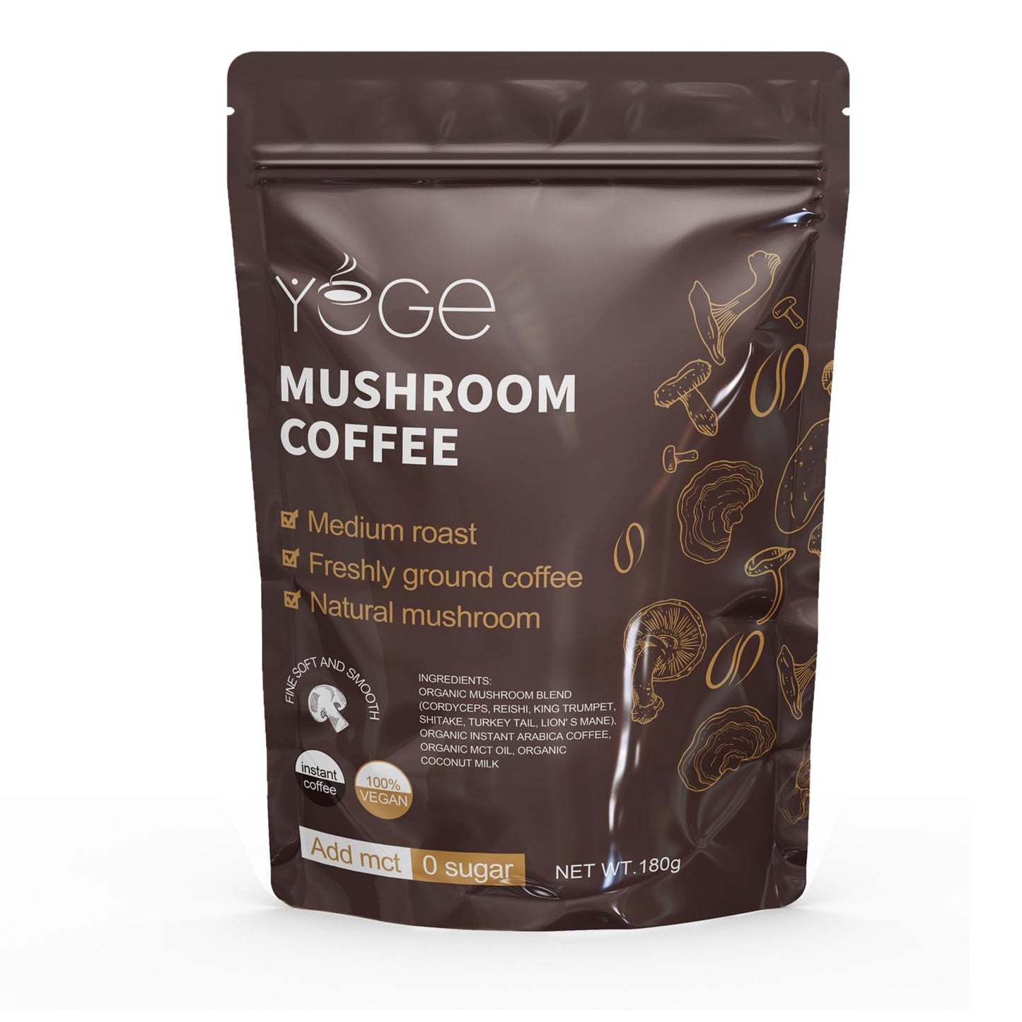 YEGE Mushroom Coffee Powder 30 Servings