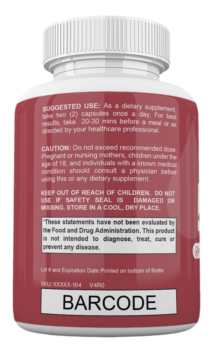 Zonata Lipojaro Capsules with Apple Cider Vinegar & Raspberry, 180 Capsules