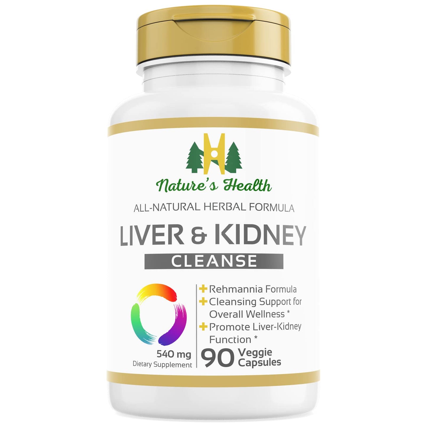 Nature's Health Liver and Kidney Cleanse Supplement – Rehmannia Formula – Naturally Detox and Boost Vitality, 90 Capsules