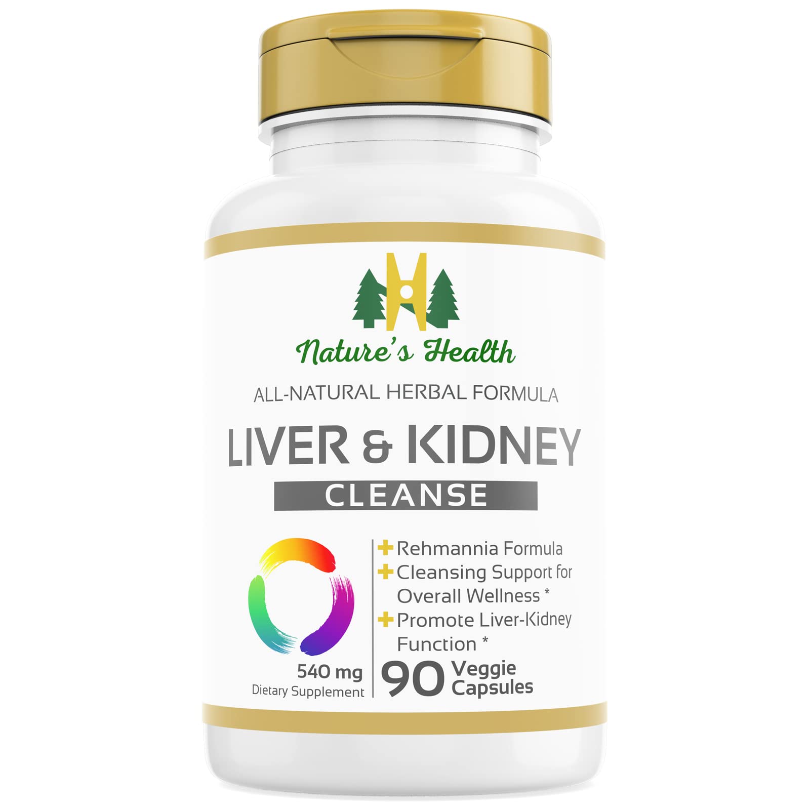 Nature's Health Liver and Kidney Cleanse Supplement – Rehmannia Formula – Naturally Detox and Boost Vitality, 90 Capsules