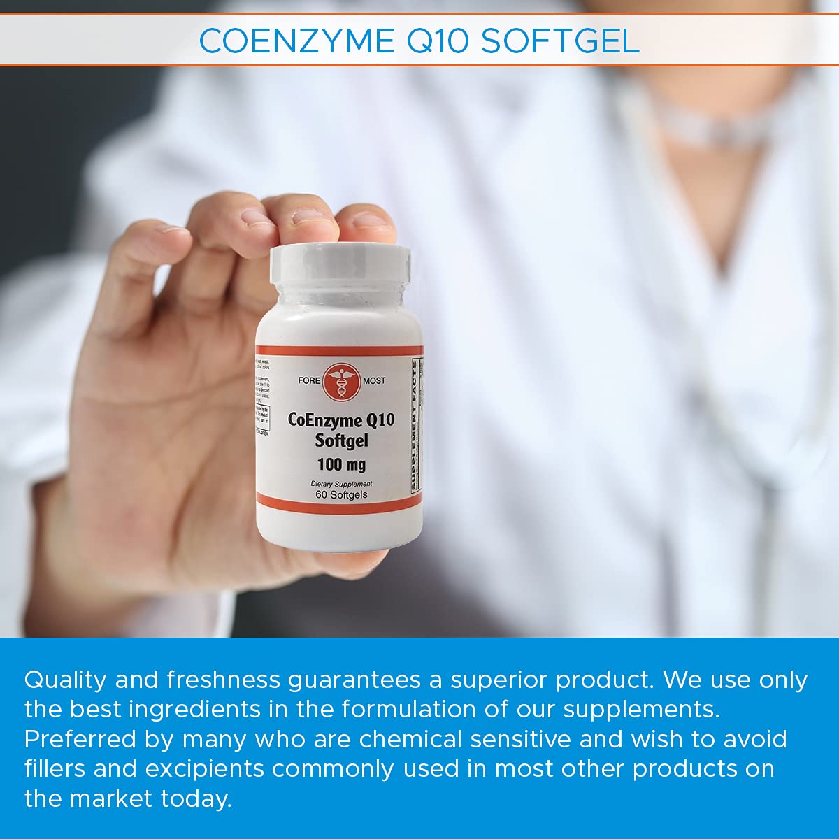 Holistic Health CoEnzyme Q10 100 mg Softgels, 60 Softgels