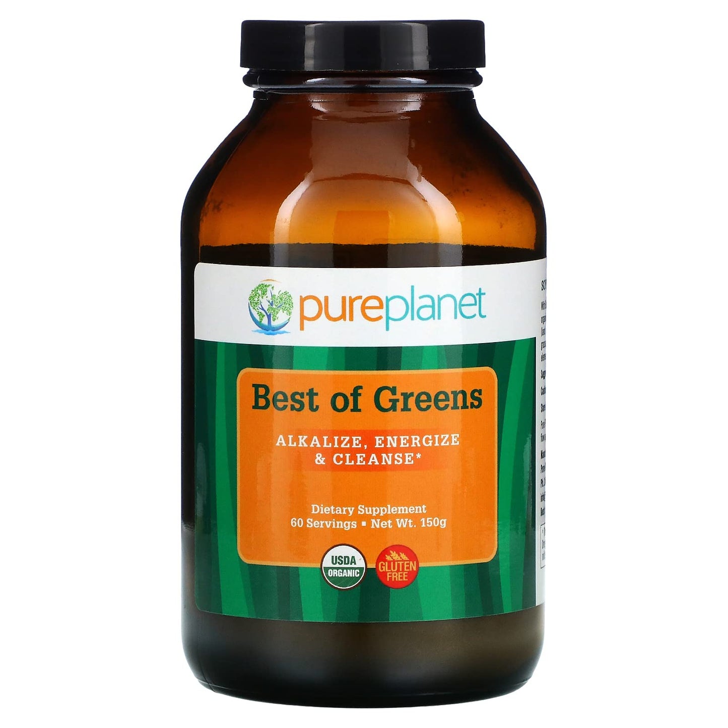 PURE PLANET Organic Best of Greens Powder 5.29 Ounce