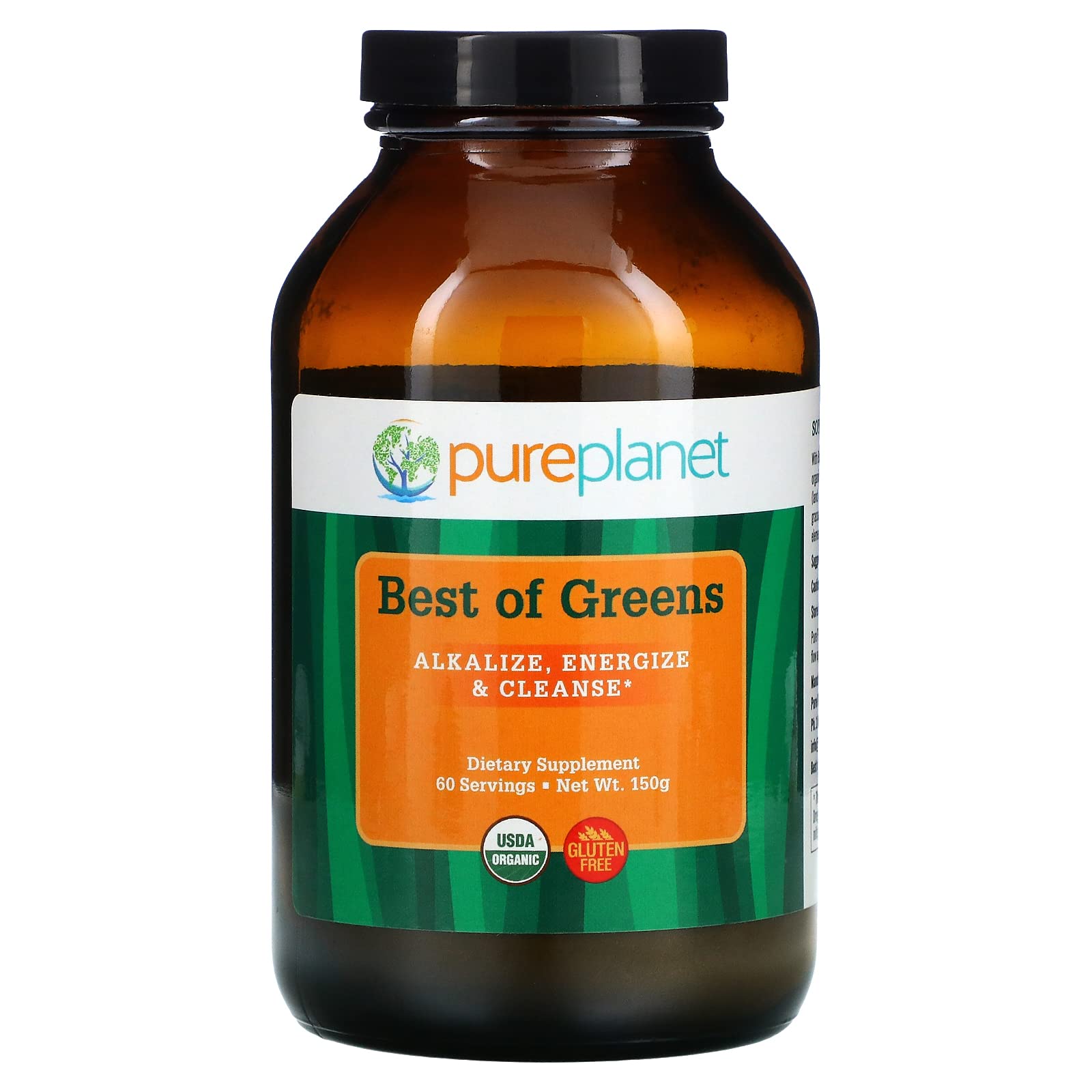PURE PLANET Organic Best of Greens Powder 5.29 Ounce