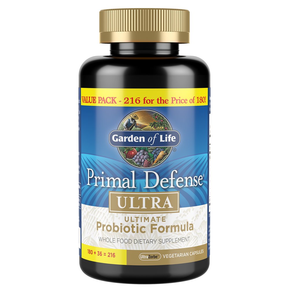 Garden of Life Primal Defense Ultra Ultimate Formula Probiotics Capsules, 216 Count