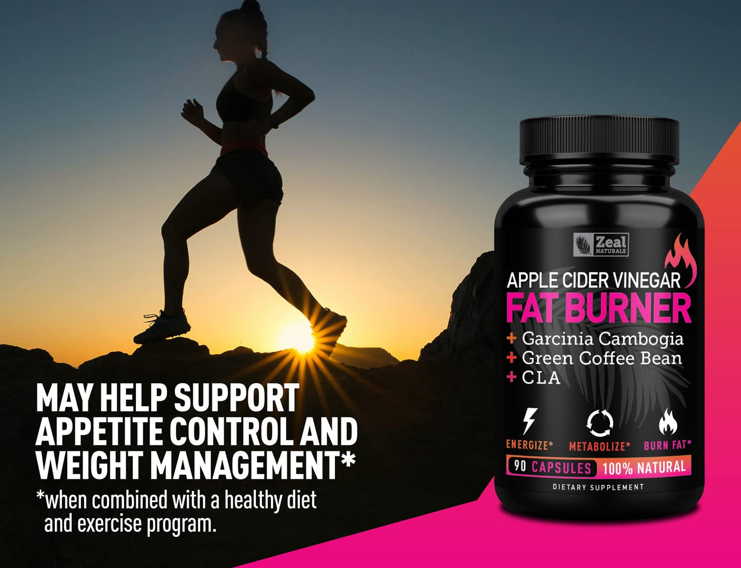 Zeal Naturals Apple Cider Vinegar Weight Management Capsules 90 Count