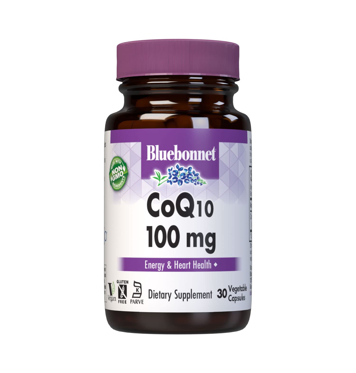 BlueBonnet CoQ-10 100 mg Vegetarian Capsules, 30 Count