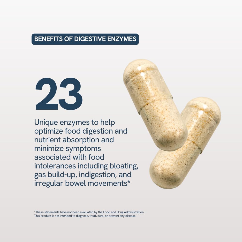 Happy V Debloat + Digest Digestive Enzymes Capsule, 60 Count