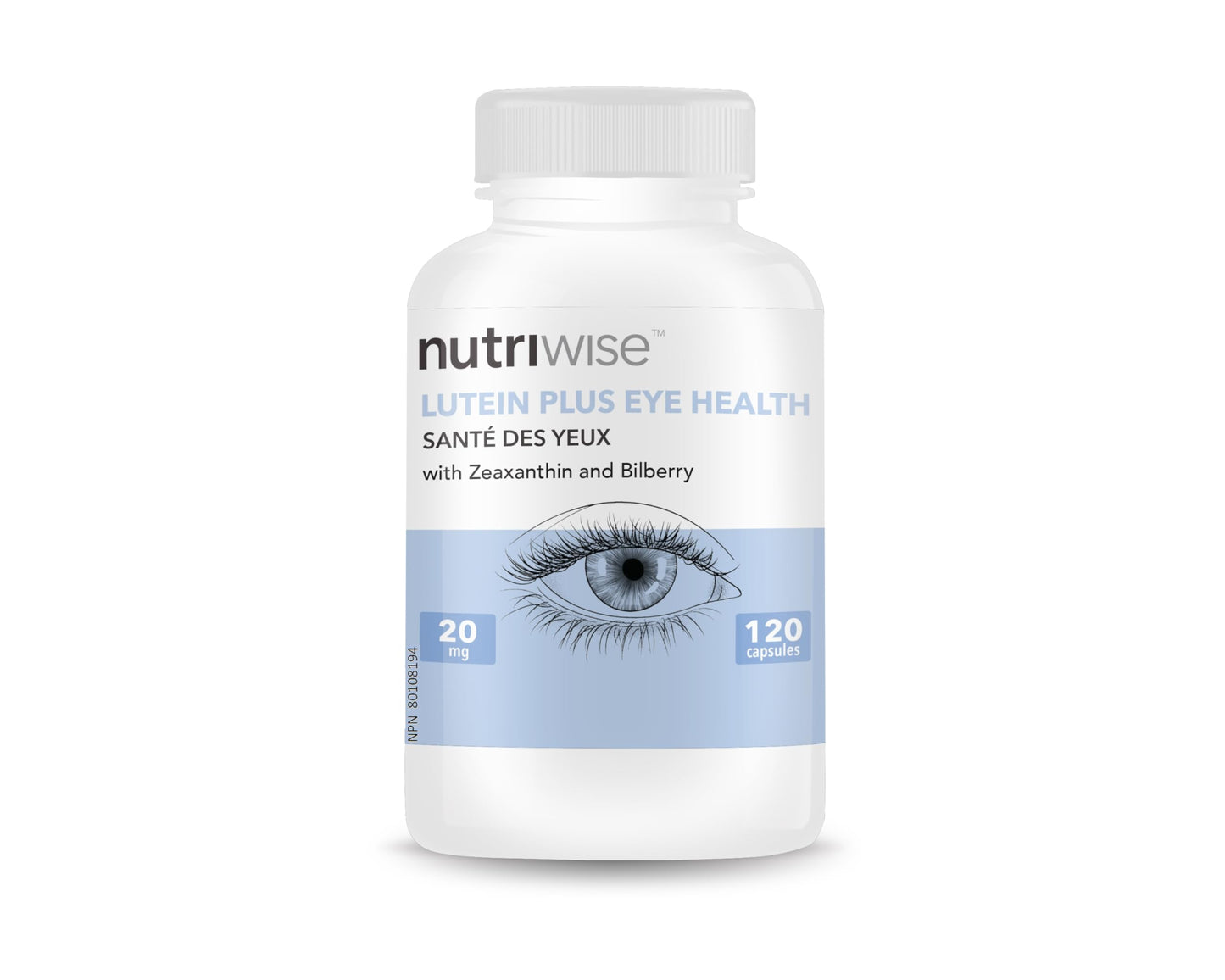 NutriWise Lutein Plus Antioxidant for Eye Health (Bilberry Zeaxanthin Lutein) Capsules, 120 Count