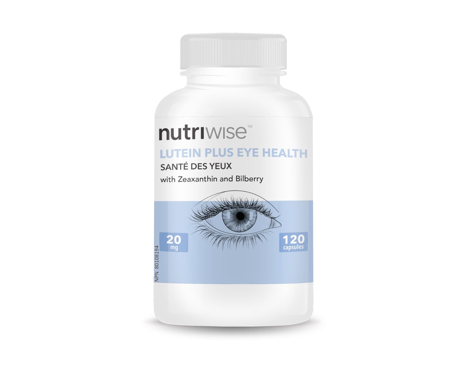 NutriWise Lutein Plus Antioxidant for Eye Health (Bilberry Zeaxanthin Lutein) Capsules, 120 Count