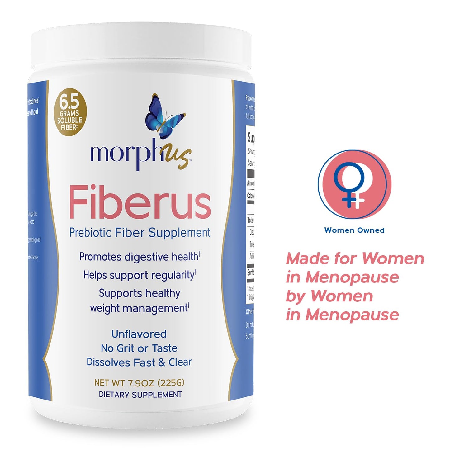 MORPHUS Fiberus Prebiotic Fiber Supplement Powder, 7.9 Ounce