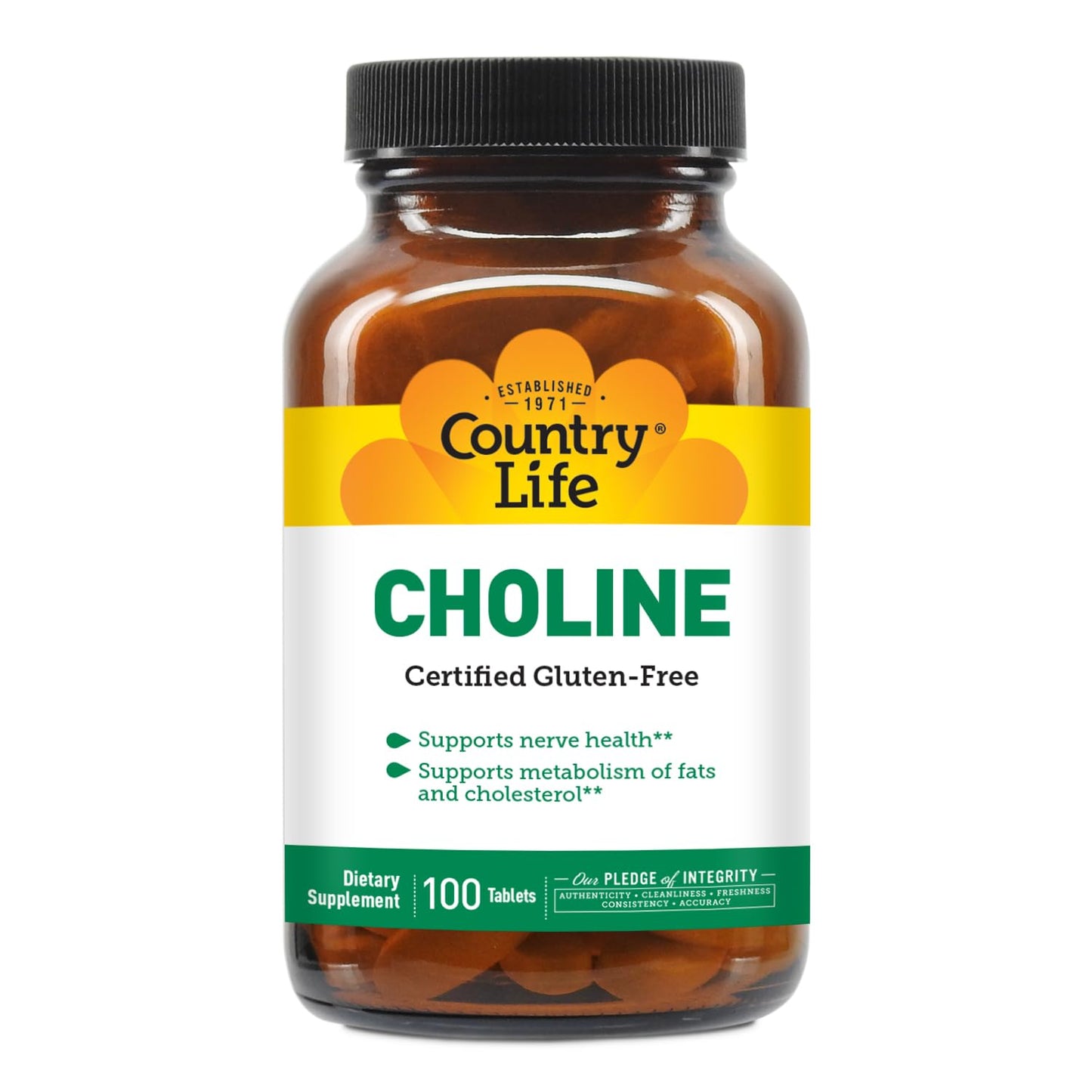 Country Life Choline 266mg Tablet, 100 Tablets
