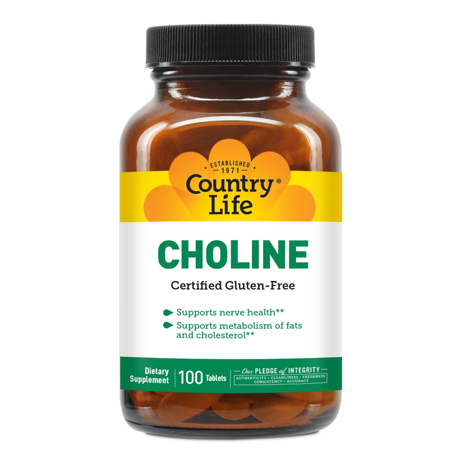 Country Life Choline 266mg Tablet, 100 Tablets