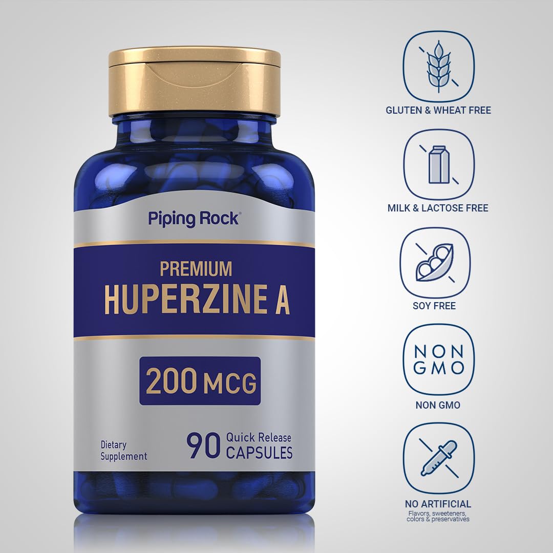 Piping Rock Huperzine A 200 mcg Capsule, 90 Capsules