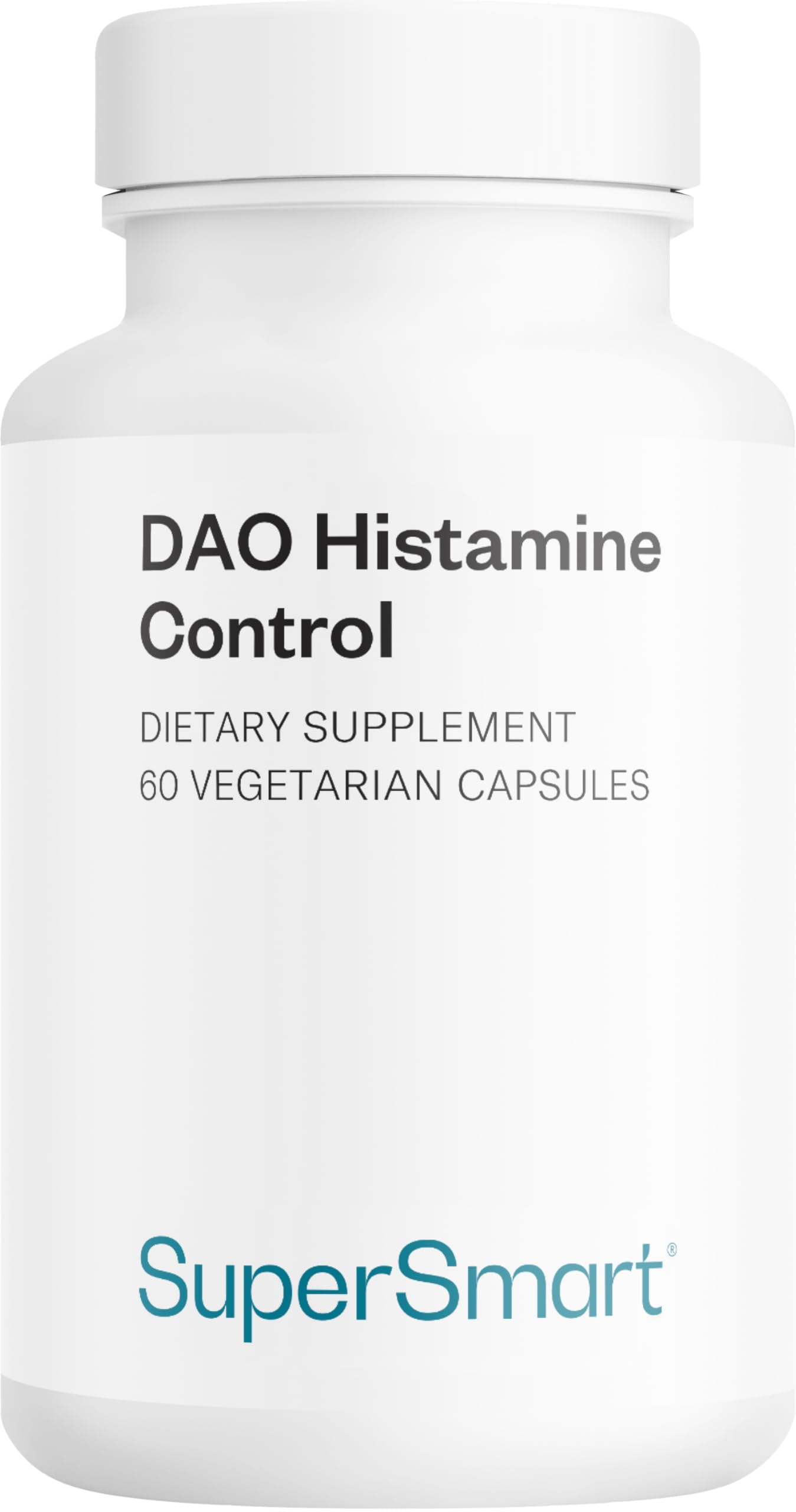 Supersmart DAO Histamine Control (High Potency) Micro-Encapsulated Pea Sprouts DAO Enzyme - Enhanced with Quercetin & Vitamin C - Diamine Oxidase Supplement | Vegan Capsule (1)