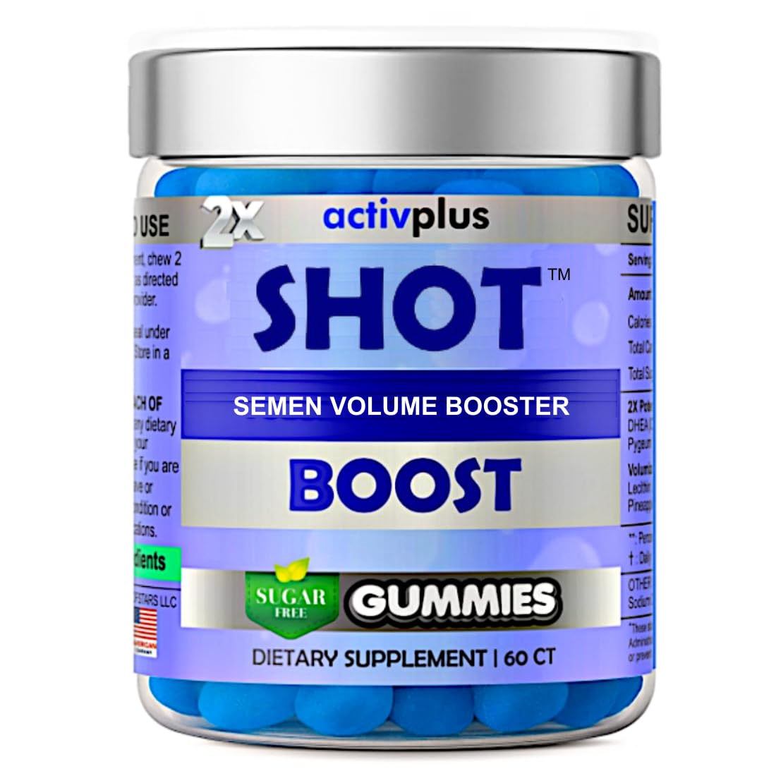 ACTIV PLUS Semen Volume Booster Maximizer 2X Load Gummies 60