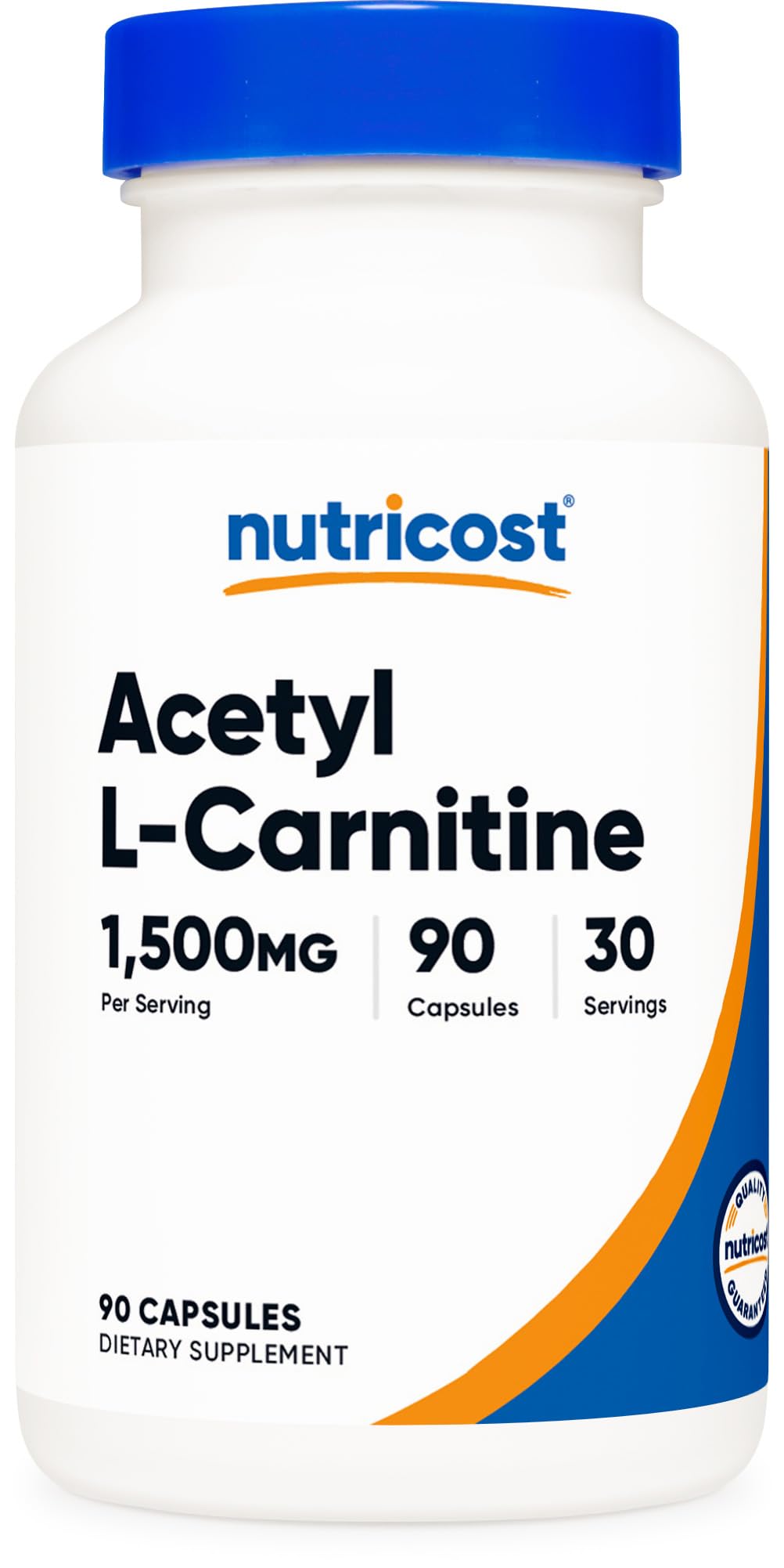 Nutricost Acetyl L-Carnitine (ALCAR) 1500mg Capsule, 90 Capsules