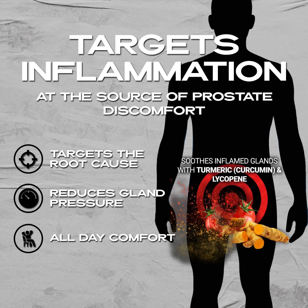 Iron Brothers Prostate Support for Men Saw Palmetto, Pygeum & Pumpkin Seed Natural DHT Blocker 90 Vegan Capsules