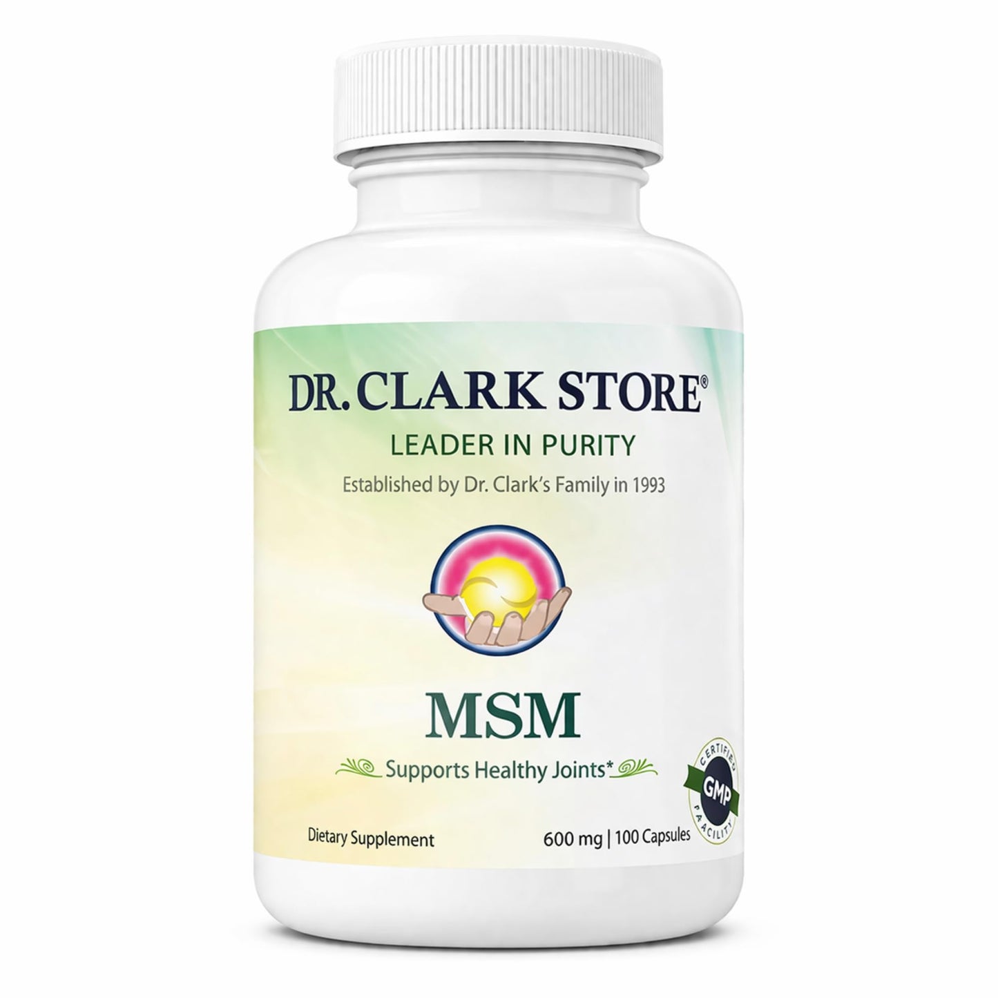 Dr Clark Store MSM Supplement 600mg Capsules 100 Count