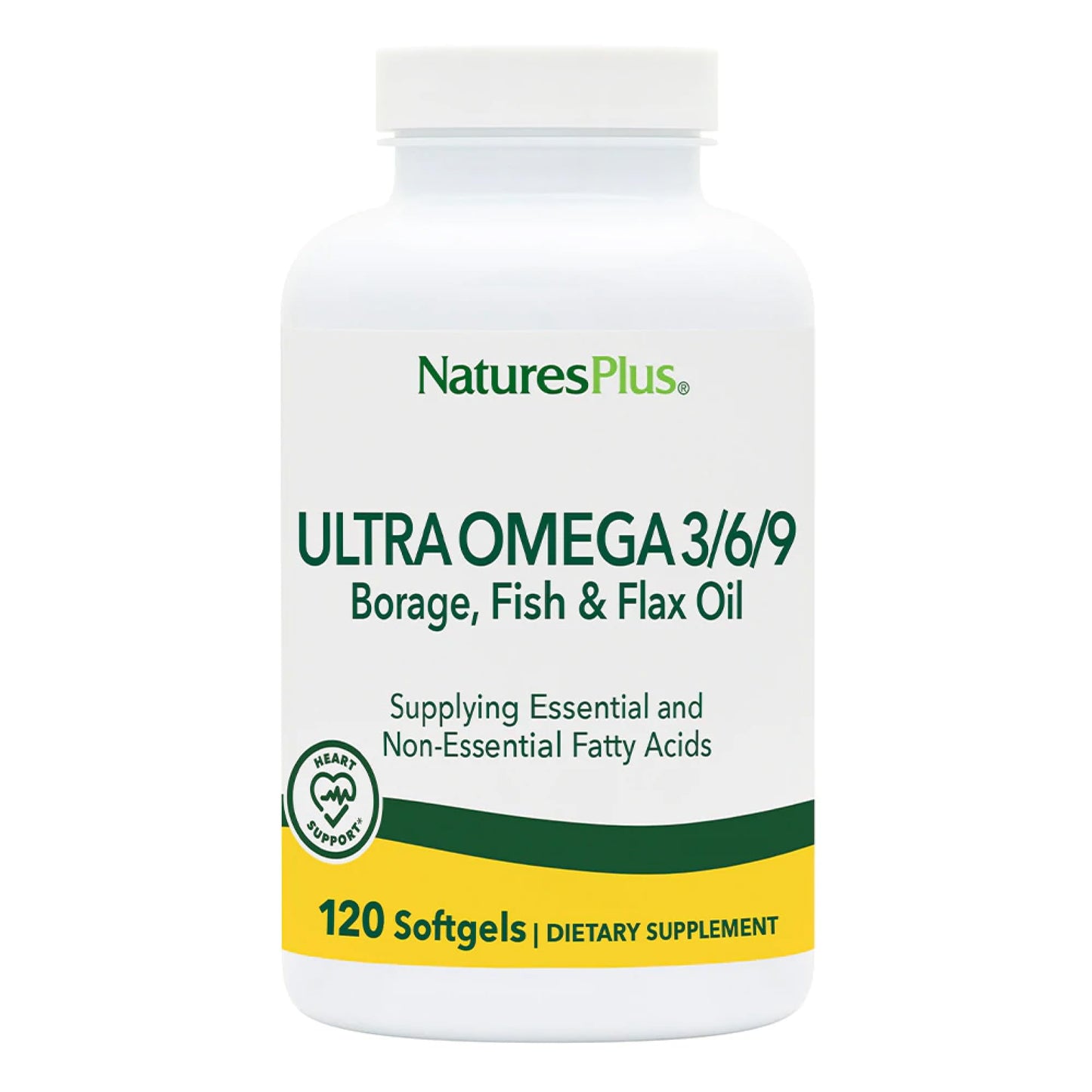 NaturesPlus Ultra Omega 3-6-9 Softgels 1200 mg, 120 Count