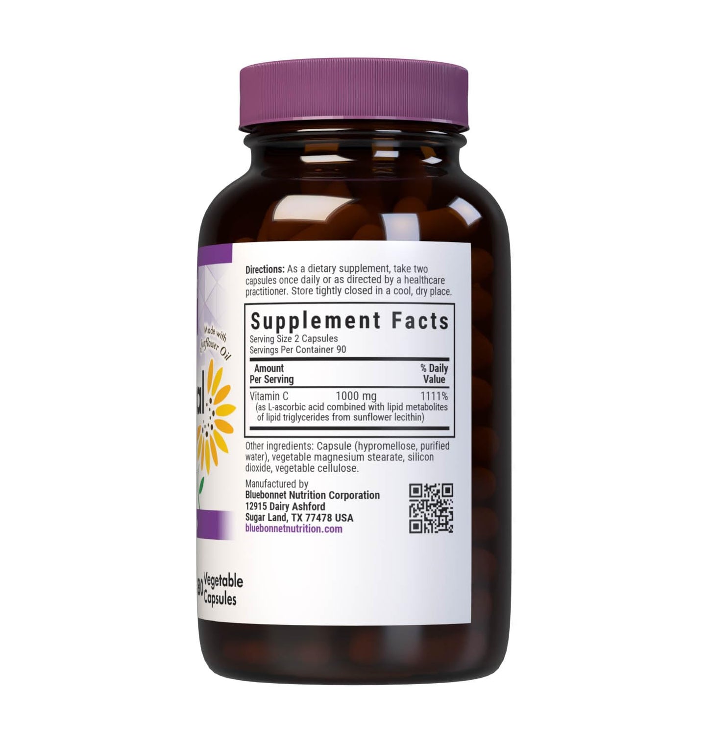 BlueBonnet Liposomal Vitamin C 1000 mg Capsule, 180 Capsules