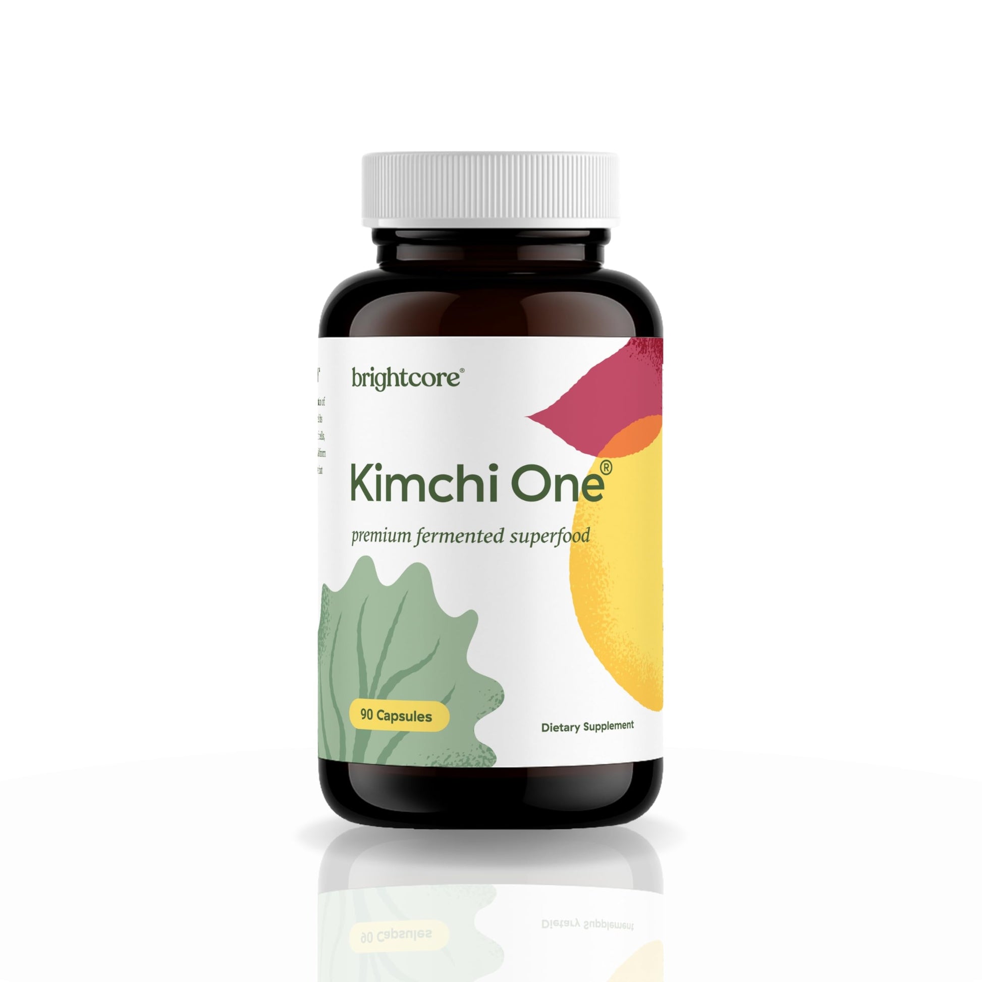 Brightcore Kimchi One Kimchi Powder Probiotics, Enzymes & Antioxidant Supplement Capsules, 90 Count