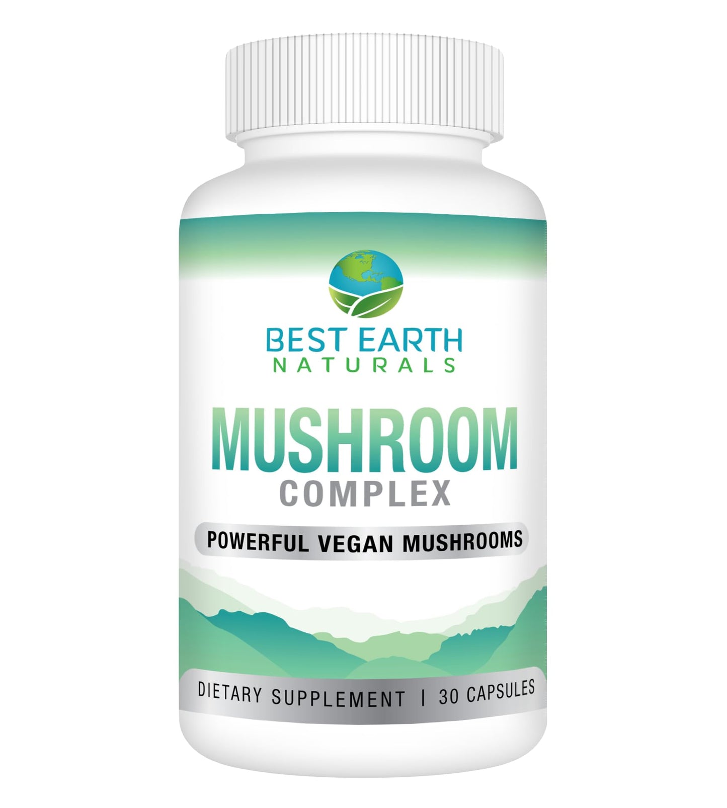 Best Earth Naturals Vegan Mushroom Complex Supplement Capsules 30 Count