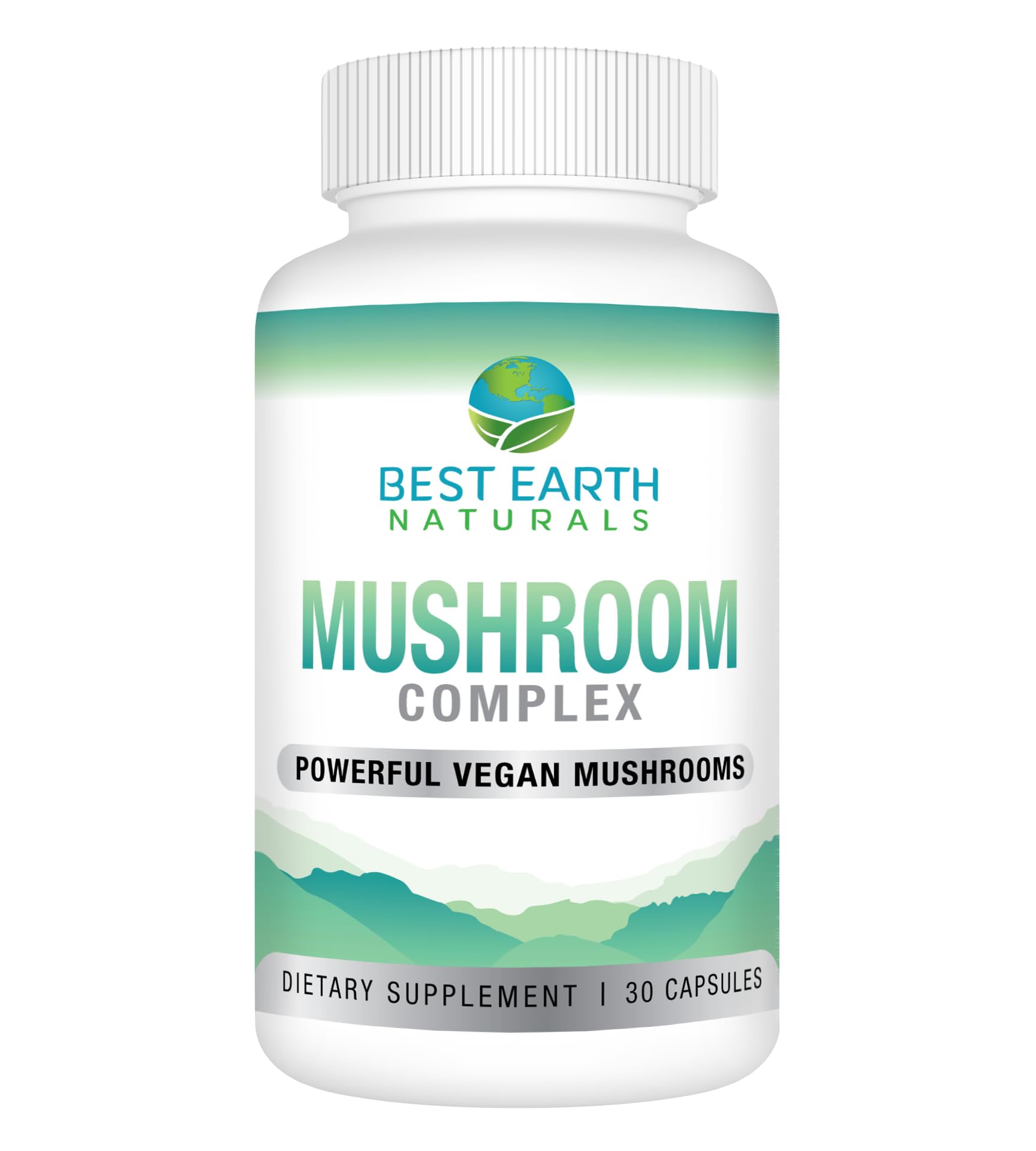 Best Earth Naturals Vegan Mushroom Complex Supplement Capsules 30 Count