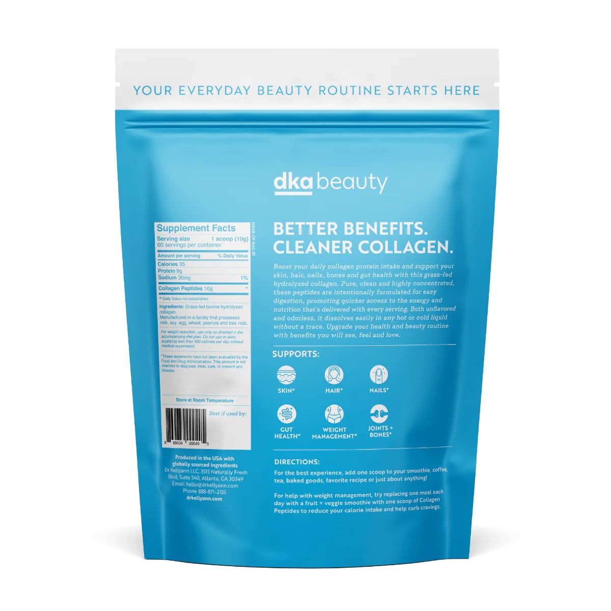 Dr. Kellyann Unflavored Collagen Peptides Powder 20.8 oz