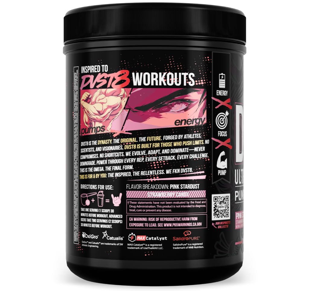 Inspired Nutraceuticals DVST8 25 Preworkout Powder, 18.3 Servings