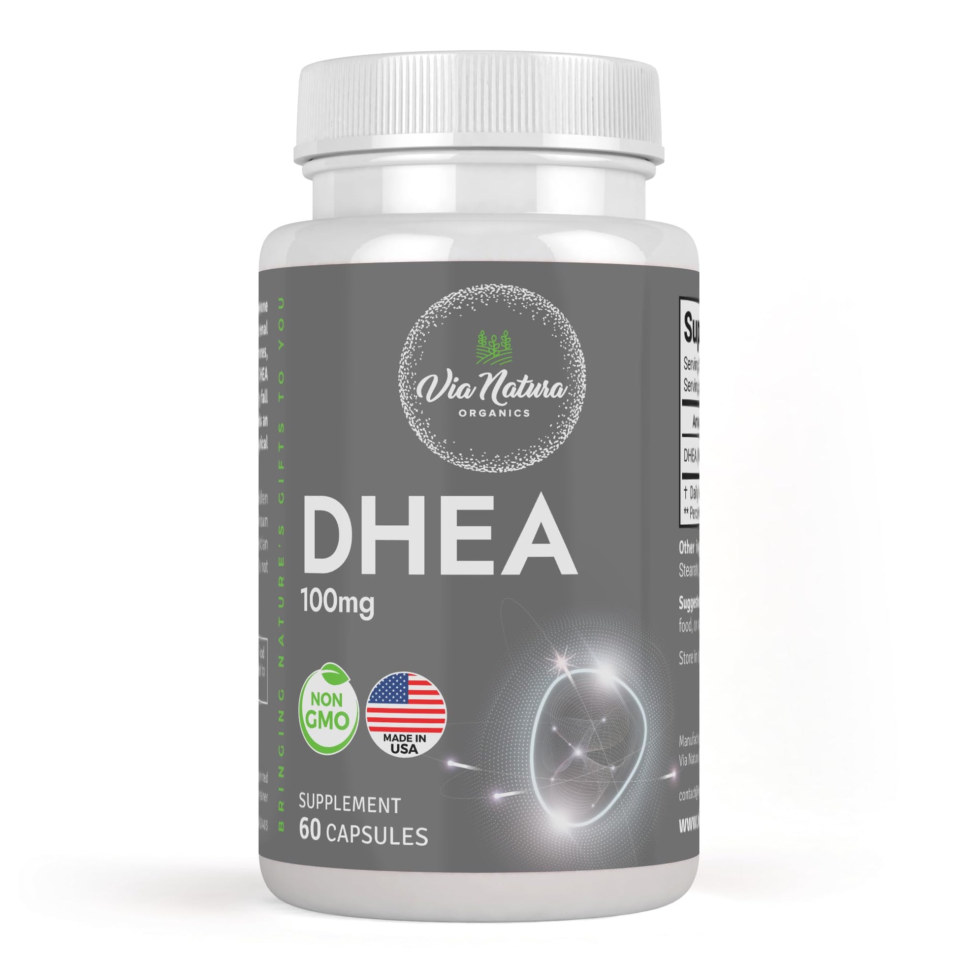 Via Natura Organics DHEA 100mg Capsule, 60 Capsules
