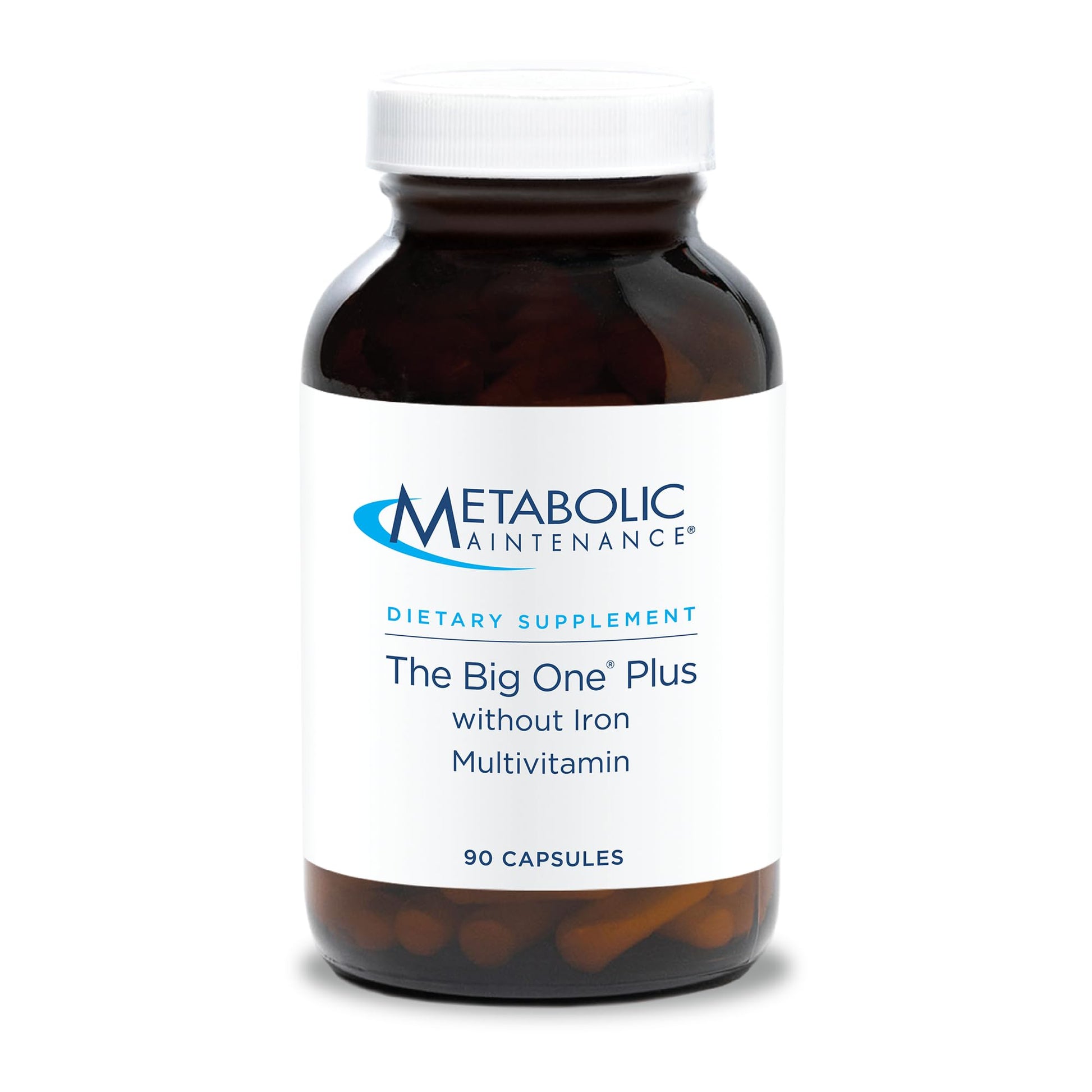 Metabolic Maintenance The Big One Plus Multivitamin without Iron - Iron Free Multivitamin for Women & Men with Vitamin A, C, Minerals, Methylated B Complex, and 2000 IU Vitamin D3, 90 Capsules