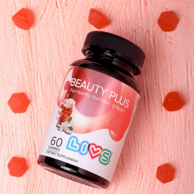 LIVS Beauty Plus Biotin Gummy Vitamins 120 Count