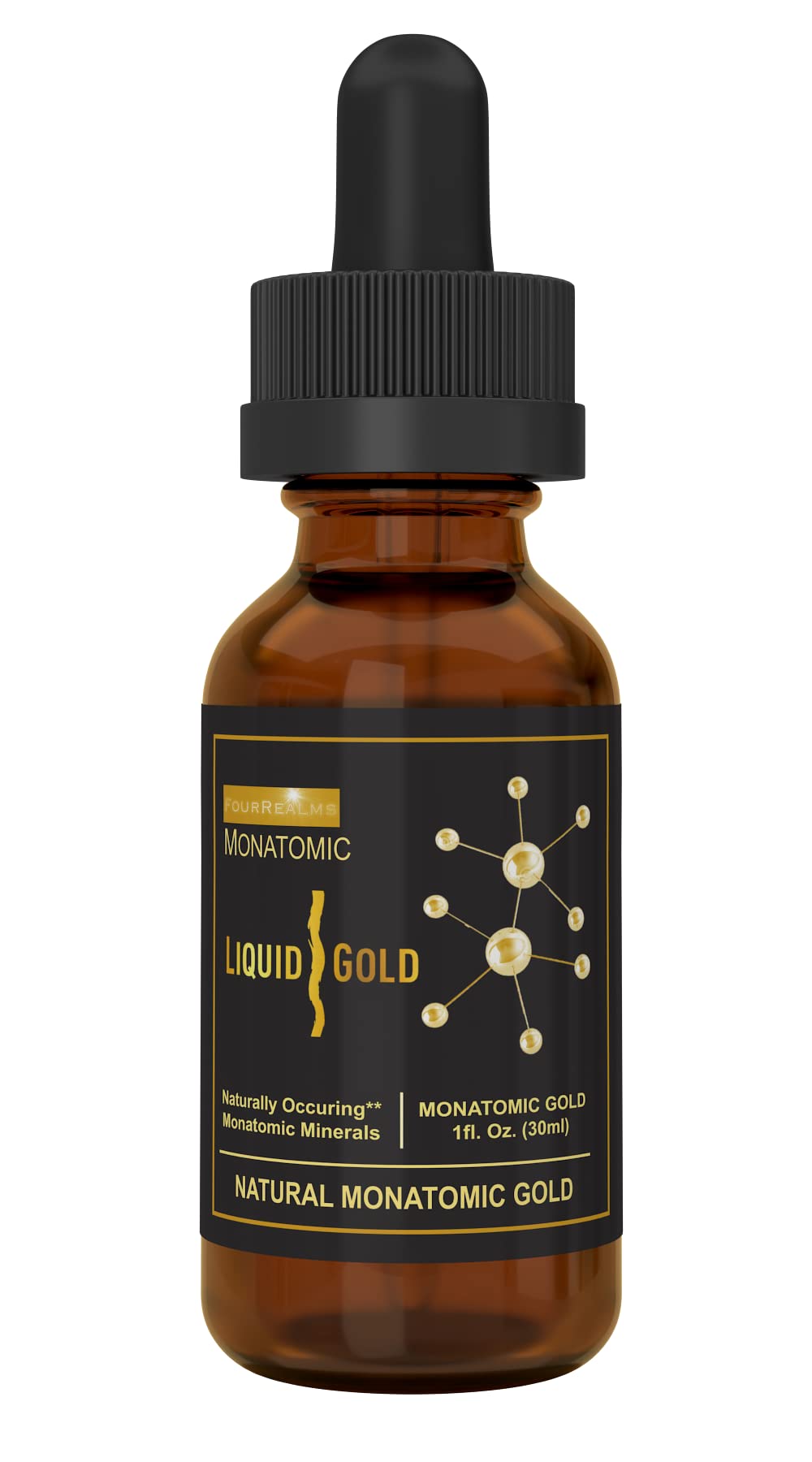 Liquid Gold ORMUS Ormus Monoatomic Gold Rich in Pure M-State Minerals & White Powder Gold - Pure 24k Gold - Trace Mineral Solution Powder 1 oz