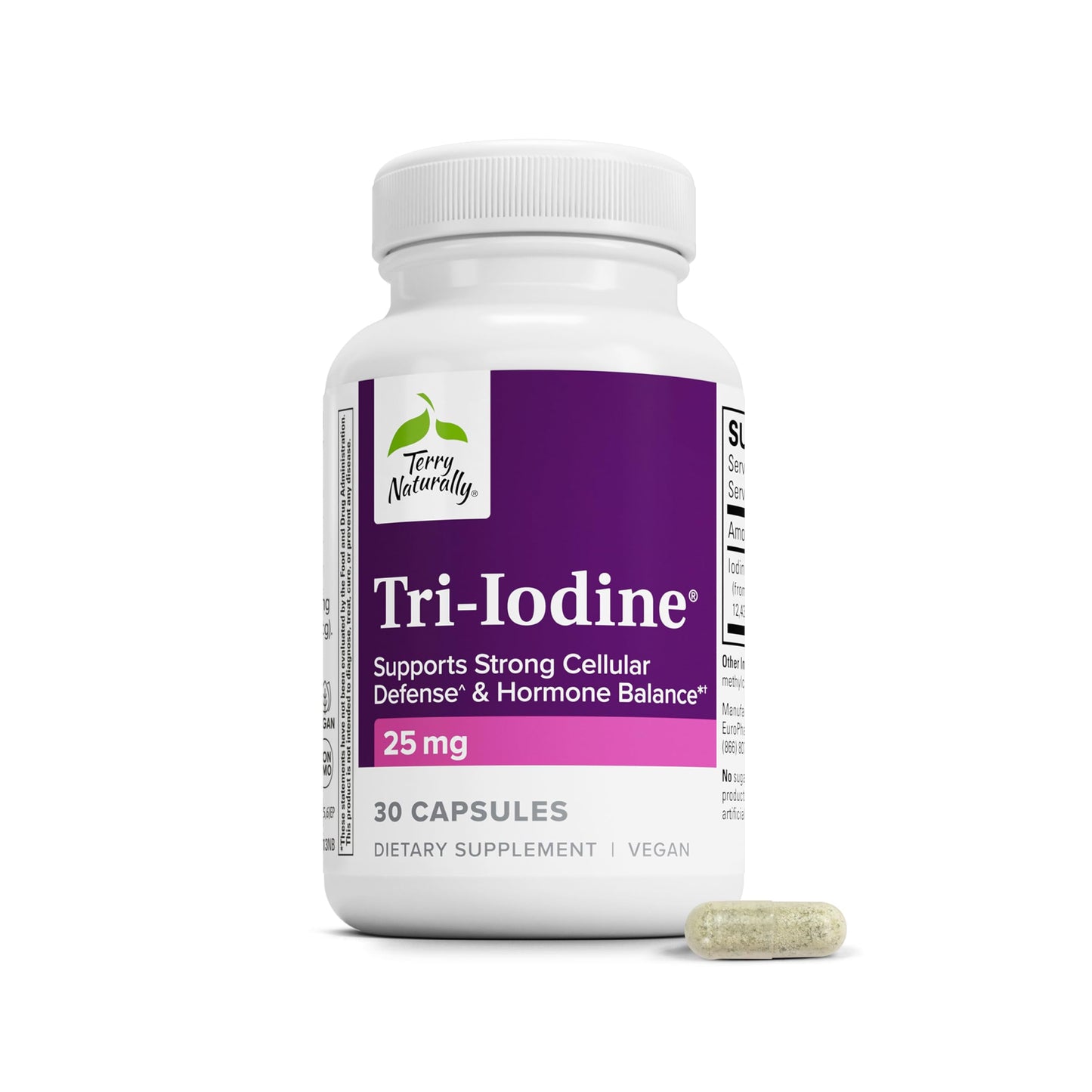 Terry Naturally Tri-Iodine 25 mg Capsule, 30 Count