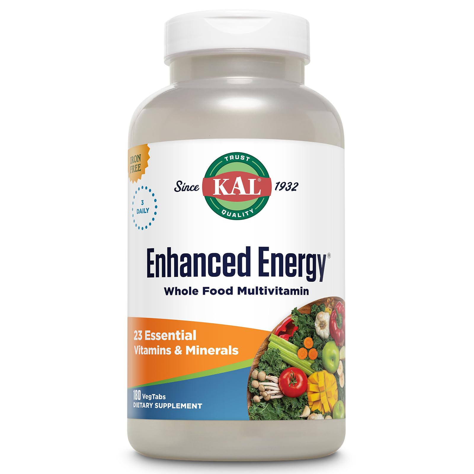 KAL Enhanced Energy Multivitamin, 180 Capsules