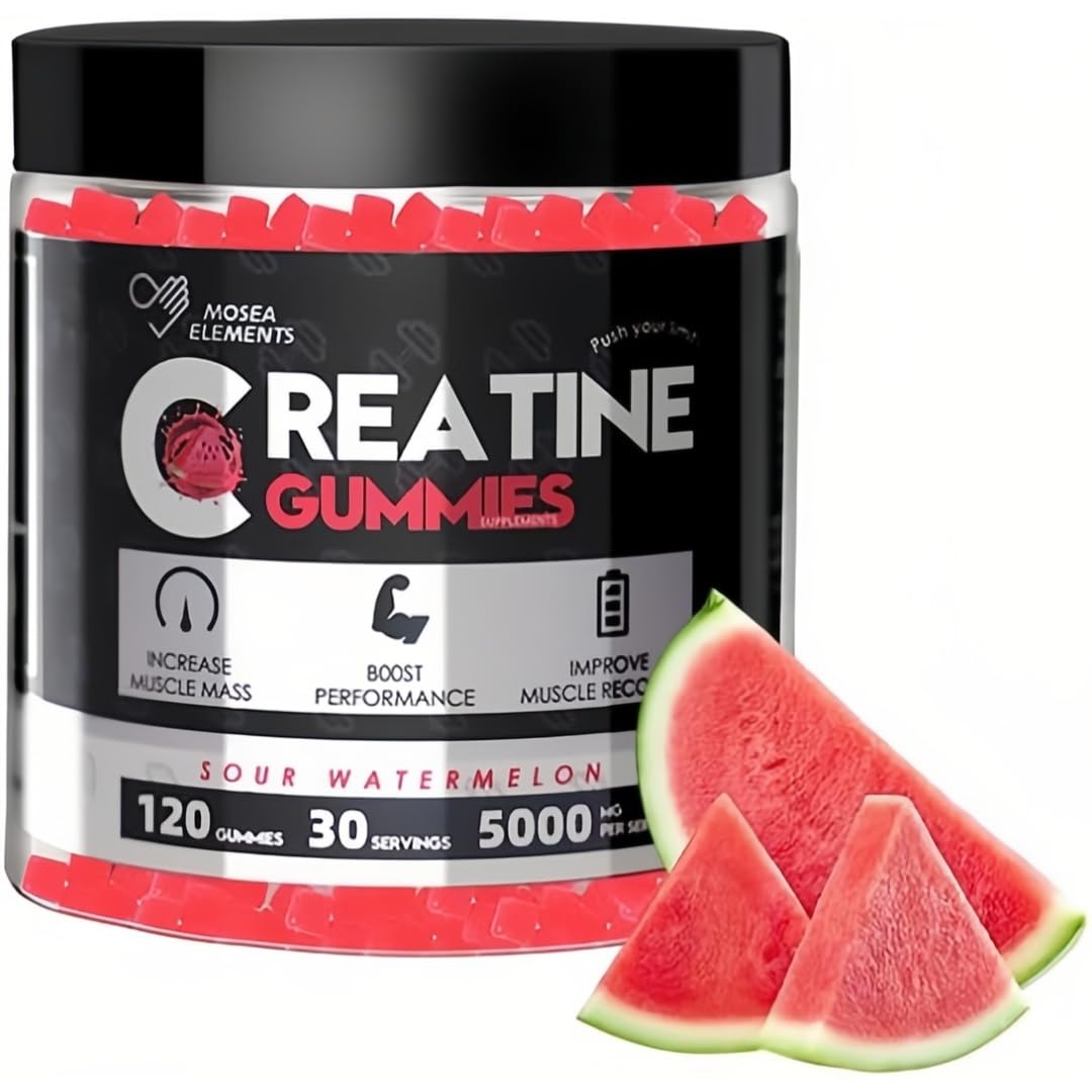 MOSEA ELEMENTS Creatine Monohydrate Gummies, 120 Count