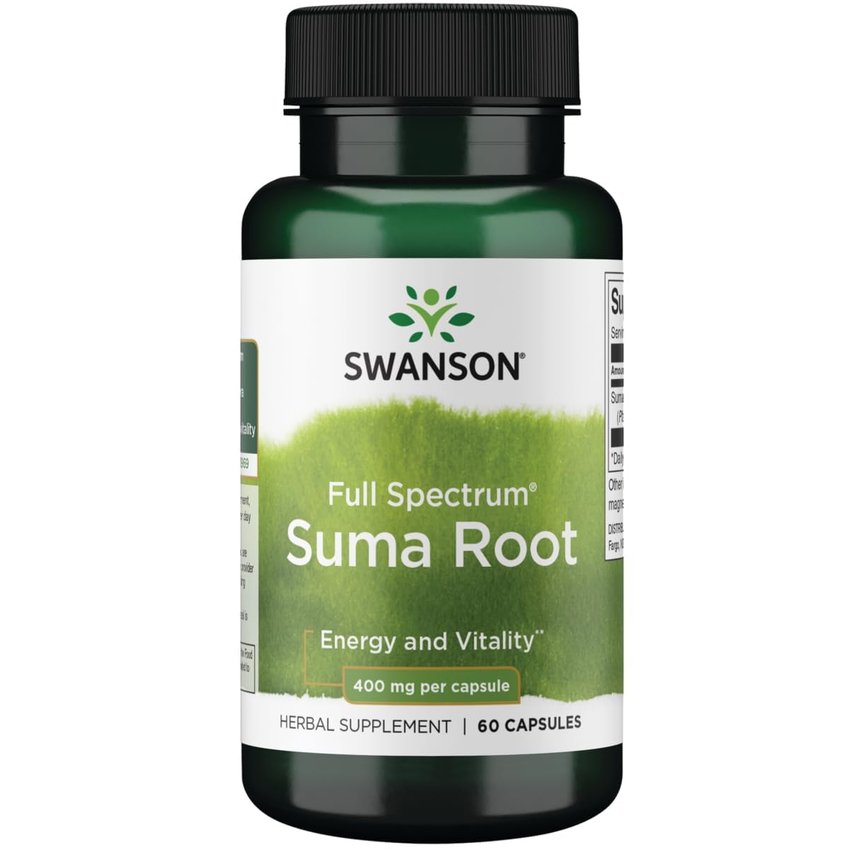 Swanson Full Spectrum Suma Root 400 Milligrams Capsules, 60