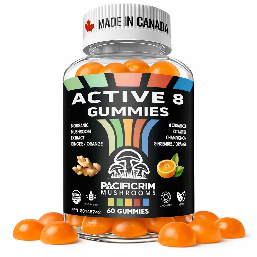 Pacific Rim Mushrooms Active 8 Mushroom, 60 Gummies