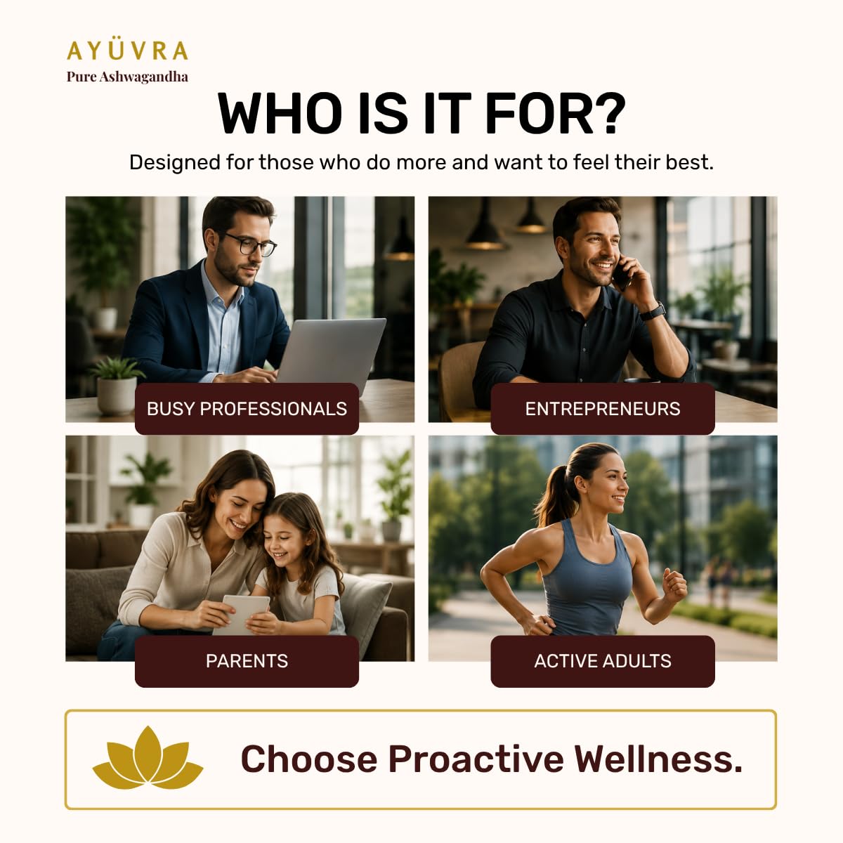 AYÜVRA Ashwagandha Capsules with BioPerine 600mg Root Extract, Stress Support, 60 Capsules