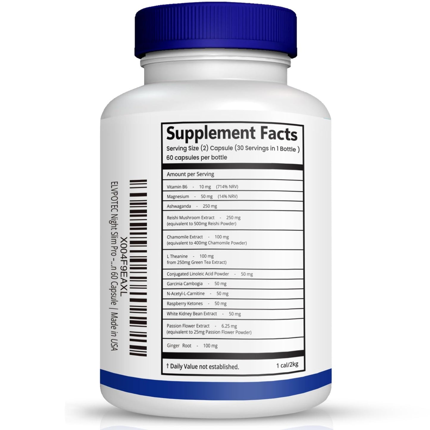 ELVPOTEC Night Time Gut Cleanse & Digestive Support Capsule, 60 Capsules