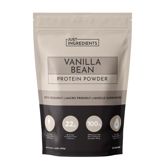 JUST INGREDIENTS Vanilla Bean Protein Powder (20 Servings)