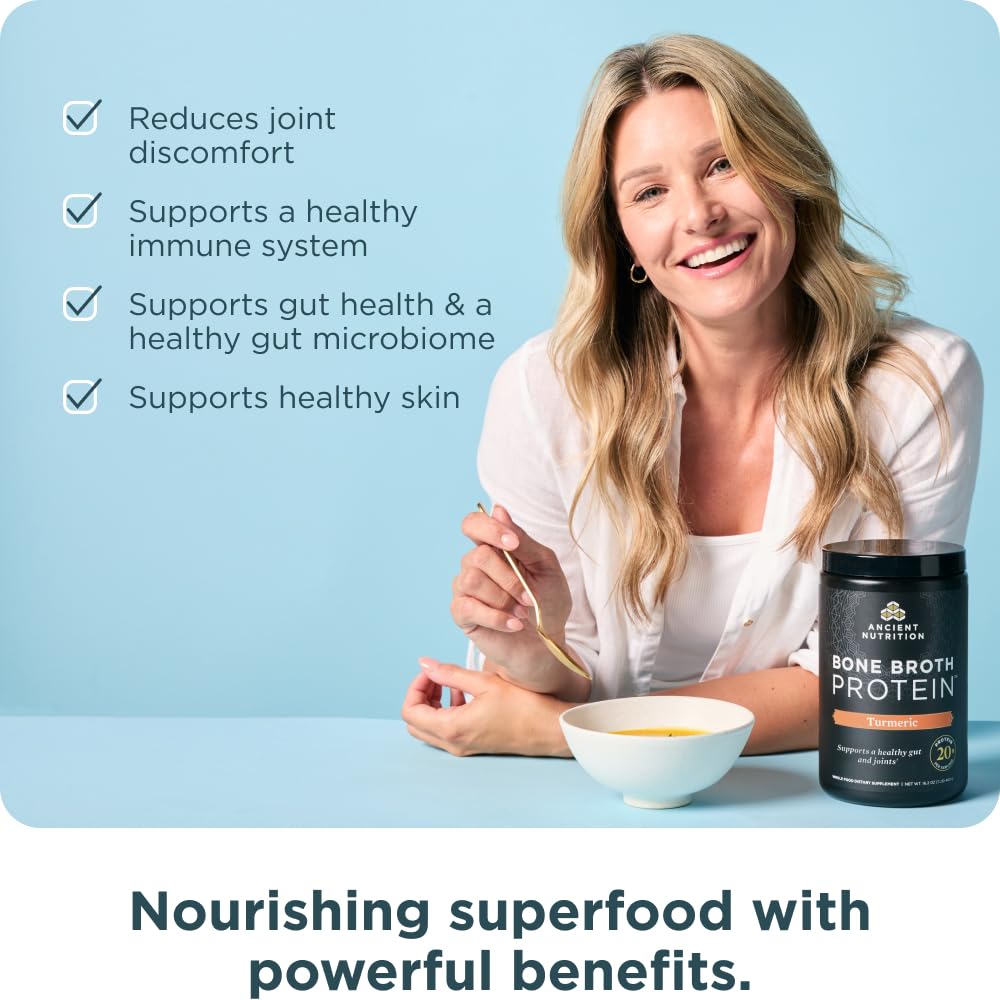 Ancient Nutrition Grass Fed Bone Broth Protein Powder 16.2