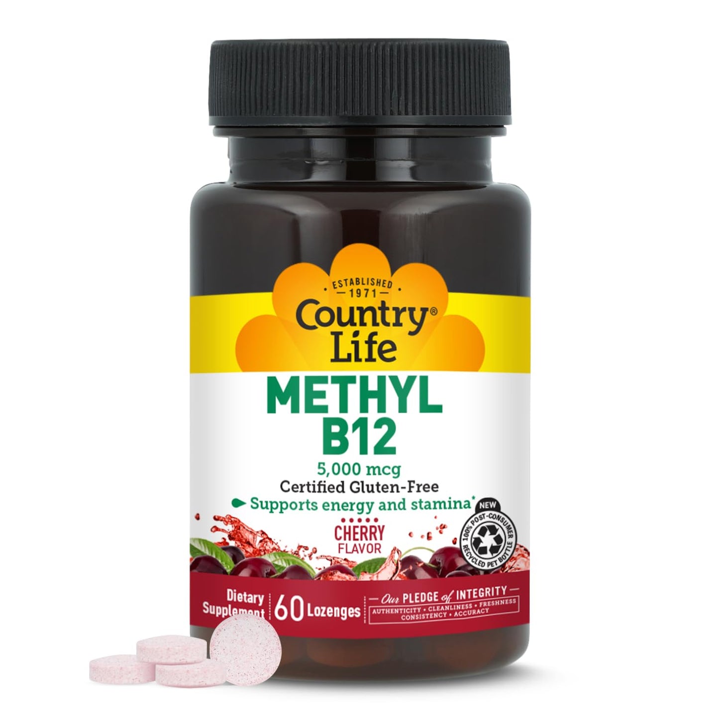Country Life Methyl B12 5000mcg Chewable 60 Count