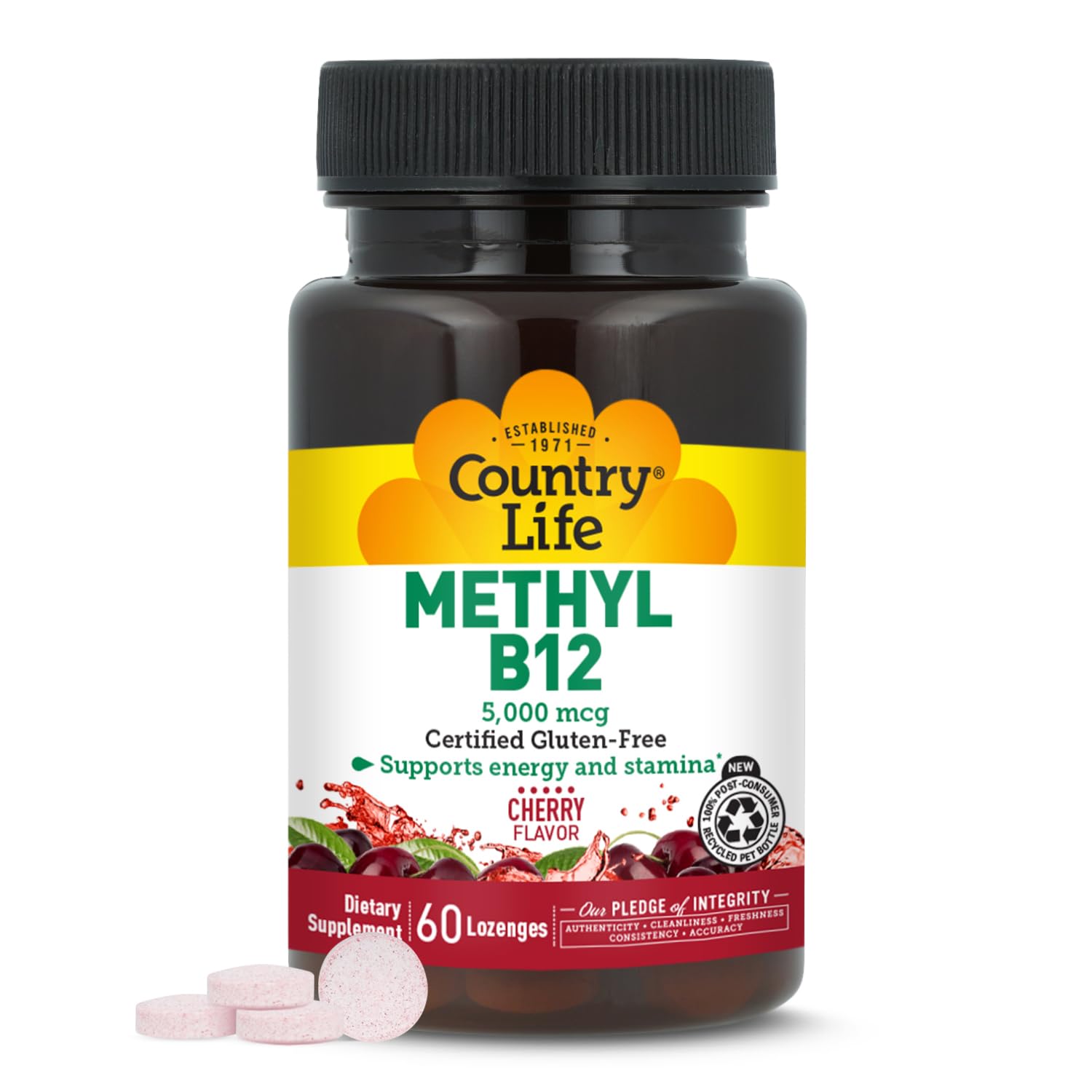 Country Life Methyl B12 5000mcg Chewable 60 Count