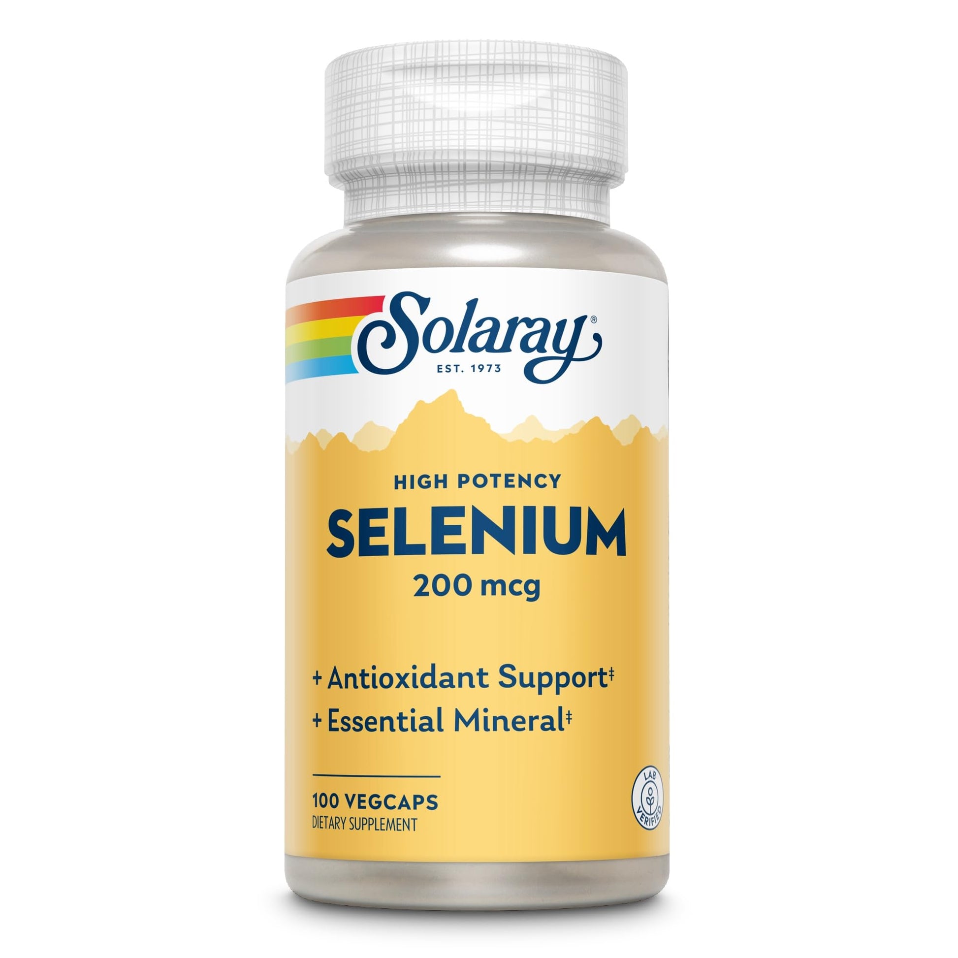 Solaray Selenium 200 MCG High Potency Capsule, 100 Count