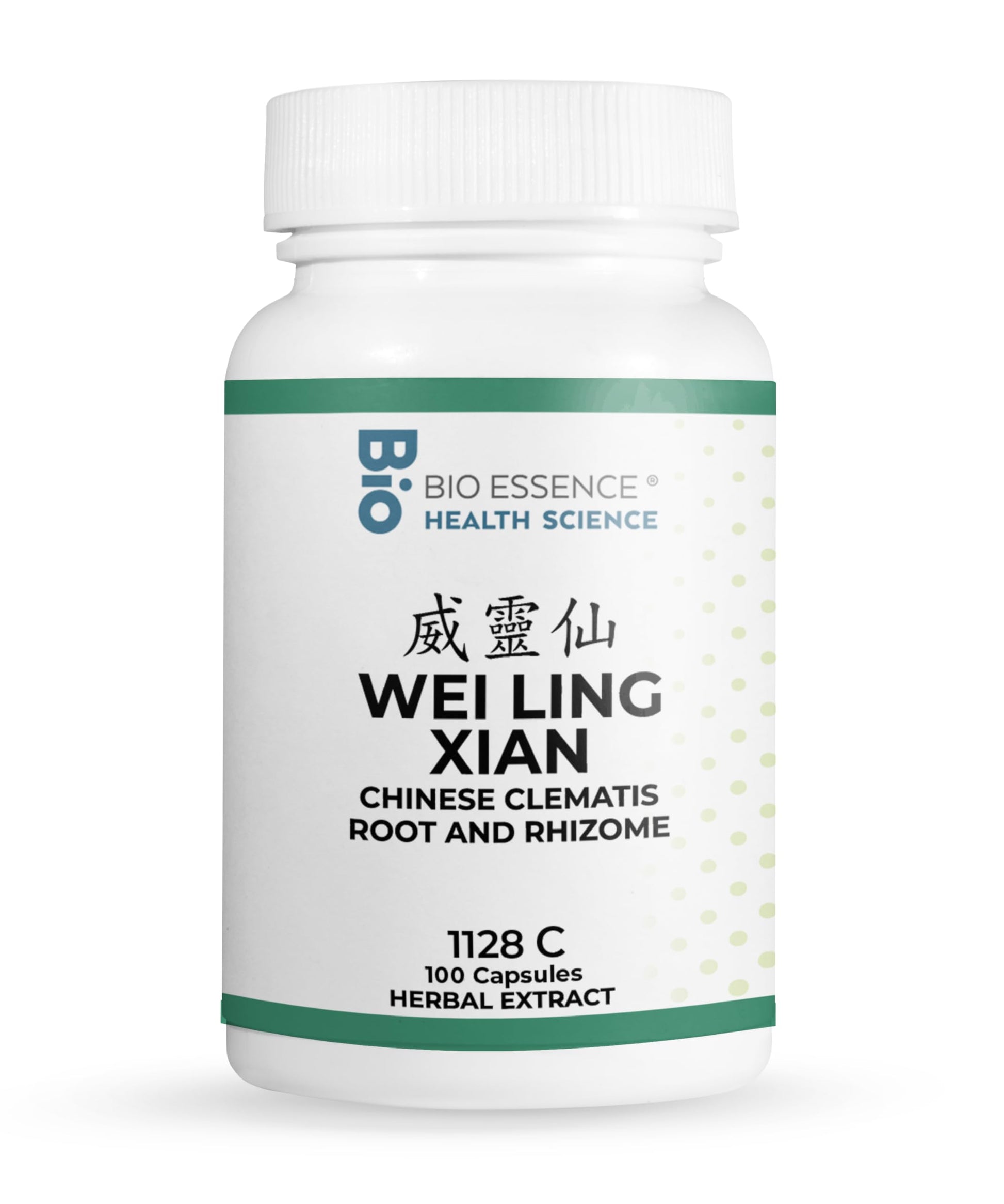 Bio Essence Health Science 1128C Wei Ling Xian, Chinese Clematidis (Raw) Capsules, 100 Count