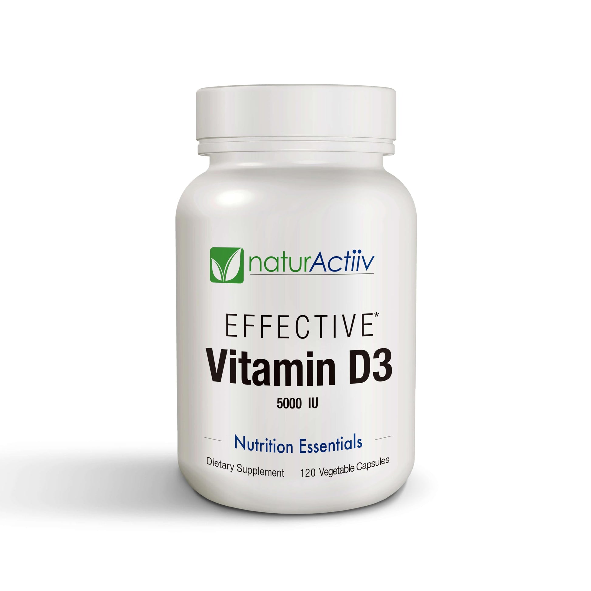 naturActiiv Organic Vitamin D3 125mcg (5000 iu) Pro Strength Mini Capsule, 120 Count